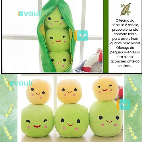 Ervilhitas! - Brinquedo, Pelúcia e Travesseiro em um só Produto!